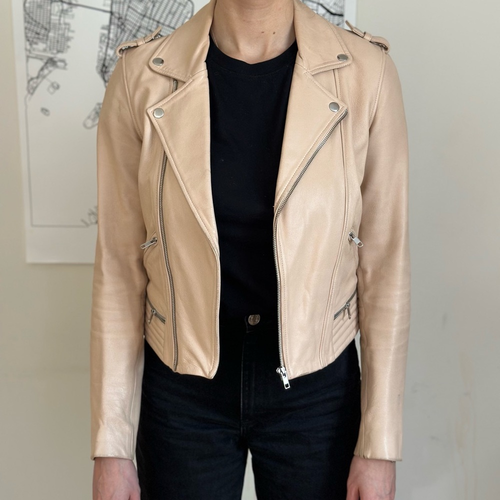 Leather jacket from French brand Maje. Size medium.